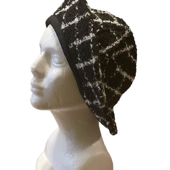 NWT INC International Concepts bucket hat white black plaid - Picture 2 of 6